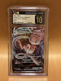 Pokemon Mew VMAX 040/100 Triple Rare CGC Pristine 10 Fusion Arts 2021 - Image 1