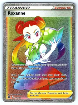 Roxanne Secret Rare #206/189 SWSH10: Astral Radiance Pokemon TCG - Image 1