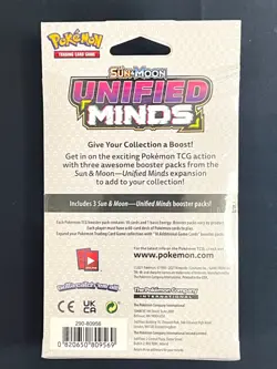 Unified Minds 3 Pack Blister Box - SM Pokemon TCG Near Mint NM - Factory Sealed - Image 2