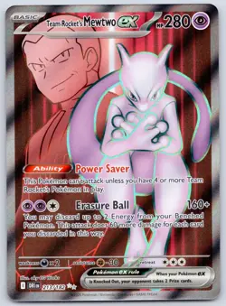 Team Rocket's Mewtwo ex 213/182 (NM) - Destined Rivals - Ultra Rare Pokemon TCG - Image 1