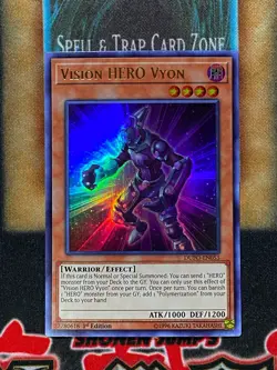 Yugioh Vision HERO Vyon DUPO-EN053 Ultra Rare 1st Ed NM - Image 1