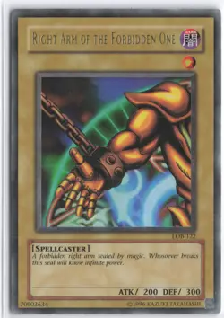 Yugioh - Right Arm of the Forbidden One LOB-122 Unlimited - The Legend of Blue E - Image 1