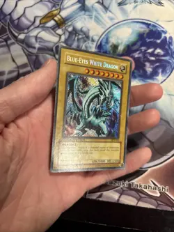 YUGIOH BLUE-EYES WHITE DRAGON BPT-003 SECRET Misprint REVERSE HP/MP (WNU) - Image 2