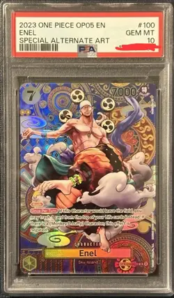 ONE PIECE ENEL SP PSA 10 OP05-100 Special Alt Art - Image 1