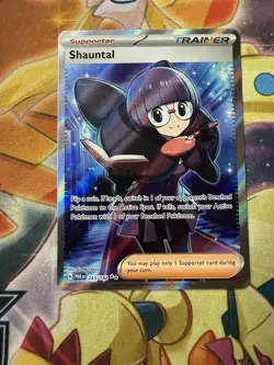 Pokemon Card Shauntal 243/182 Full Art Ultra Rare Paradox Rift Near Mint - Image 1