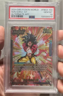 DRAGON BALL SUPER CARD GAME FUSION WORLD FB03 SON GOKU : GT PSA 10 - Image 1