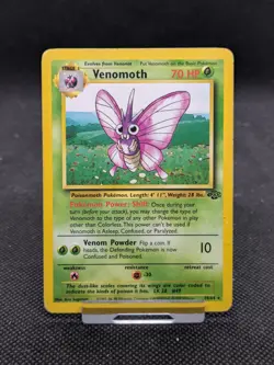 Venomoth 29/64 Non Holo Jungle Set Rare Pokemon Card WOTC LP/Played - Image 1