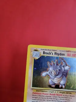 Pokemon Karte/card - Brock's Rhydon 2/132 Gym Heroes Holo - Light Played - Image 2