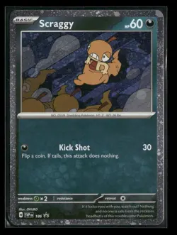 SV: Scarlet & Violet Promo Cards #186 Scraggy Cosmo Holo Black Star Promo - Image 1