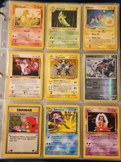 Pokemon Collection Binder Vintage Lot of Cards Holo Rares WoTC 1st Edition Etc - Image 1
