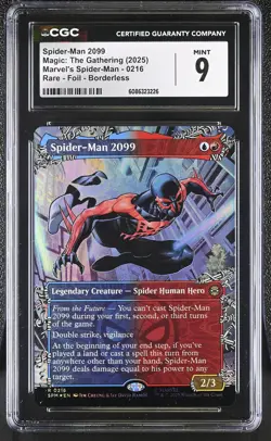 SPIDER-MAN 2099 Marvel's Spider-Man Borderless Foil Rare CGC 9 MTG - Image 1
