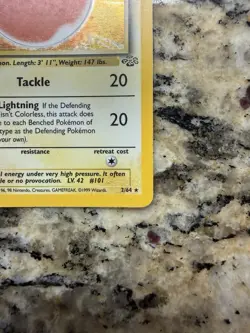 Pokemon TCG Jungle Electrode 2/64 Holographic Rare - Image 3