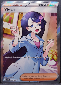 Vivian 162/086 Schwarze Blitze Full Art Pokemon Pokemon Karte Deutsch Near Mint - Image 1