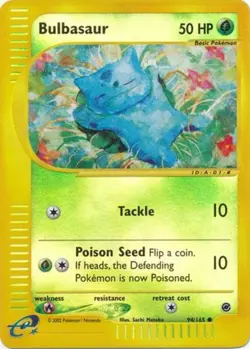 Lightly Played Bulbasaur - 94/165 - Common - Reverse Holo Pokemon Expedition - Image 1