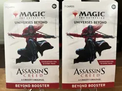 Magic The Gathering Assassin's Creed Booster Box 9 Beyond Boosters 2 Boosters - Image 1