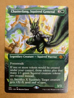 MTG 1x BORDERLESS Chatterfang, Squirrel General 316 Modern Horizons Magic x1 NM - Image 1