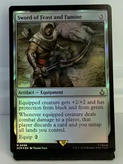Magic The Gathering Sword of Feast and Famine Foil Mythic - Assassin's Creed - Image 1