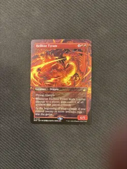 1x Magic The Gathering Hellkite Tyrant - Anime Borderless - Ravnica Remastered - Image 1