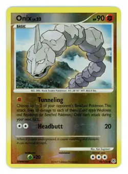Pokemon Card - Onix 92/130 - Diamond & Pearl - Reverse Holo - Image 1