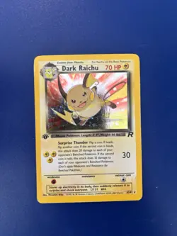 Pokemon Dark Raichu Holo TCG Card 83/82 1st Edition Secret Rare 2000 Nm - Image 2