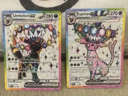 Pokemon TCG | Espeon EX 175 and Umbreon EX 176 | S&V Black Star Promo Pair - Image 1