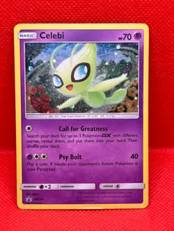 Pokemon Tcg Celebi SM224 Black Star Promo Cosmos Holo Foil - Image 1