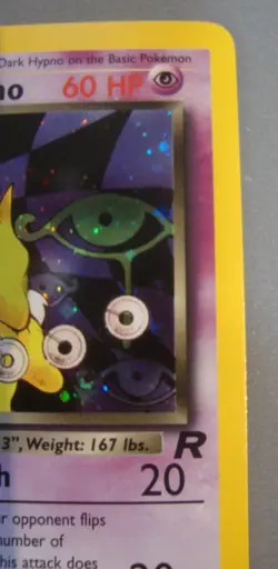 2000 Pokemon TCG Dark Hypno 9/82 Team Rocket Holo Rare MP Indented - Image 3