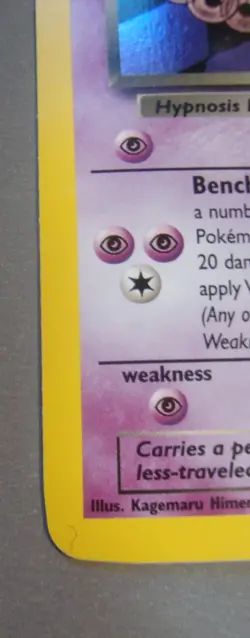 2000 Pokemon TCG Dark Hypno 9/82 Team Rocket Holo Rare MP Indented - Image 4