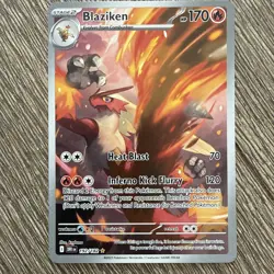 Blaziken 192/182 SV10: Destined Rivals Illustration Rare Holo Pokemon PACK FRESH - Image 1
