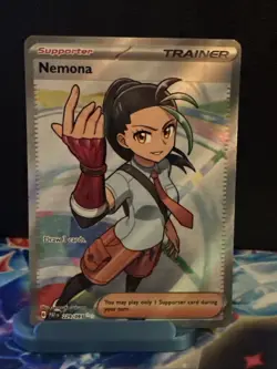Nemona 229/091 SV: Paldean Fates Holo Trainer Full Art Near Mint NM Pokemon TCG - Image 1