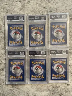 Lot Of 6 PSA Pokemon 1999 & 2000 Graded Pikachu Wigglytuff Chansey Alakazam Holo - Image 2