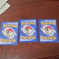 Vaporeon 12/64 Jungle Pokemon TCG Cards x3 Holo & Regular 1999 English - Image 2