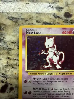 Pokemon TCG Base Set Mewtwo 10/102 Rare Holographic - Image 5