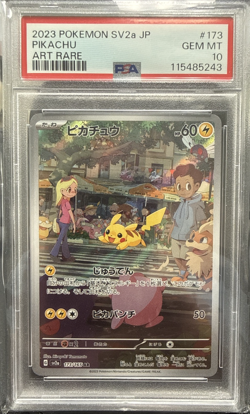 2023 Pokemon 151 Pikachu Art Rare 173/165 Sv2a JP PSA 10 - Image 1