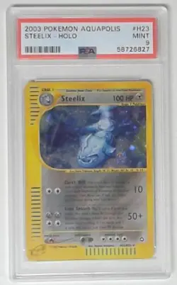 1x V0091: 2003 Steelix - H23/H32 - Aquapolis - PSA: 9: MINT: 58726827 Graded It - Image 1