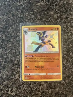 Pokemon TCG Lucario SV22/SV94 Hidden Fates Shiny Vault Holo Rare - Image 1
