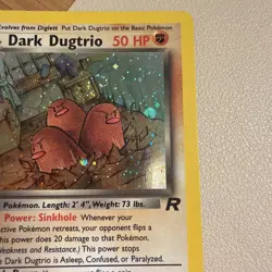 Pokemon Dark Dugtrio TCG 6/82 Rare Holo Card LP Team Rocket Swirl - Image 4