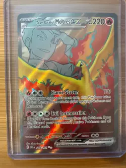 Pokemon TCG-Team Rocket's Moltres ex-208/182-Sv10: Destined Rivals-M/NM! - Image 3
