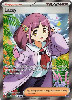 POKEMON Lacey #166/142 Holofoil SV07: Stellar Crown NM - Image 1