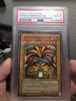 2002 YU-GI-OH! LOB #124 EXODIA THE FORBIDDEN ONE PSA 8 - Image 1