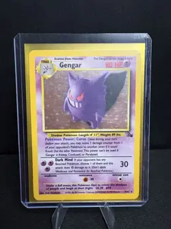 Pokemon TCG Gengar Fossil Holo Card 5/62 Unlimited Rare - Image 1