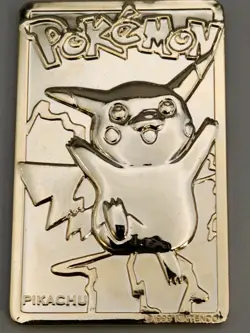 1999 Pokemon Burger King 23K Gold Plated Pikachu Card - Image 5