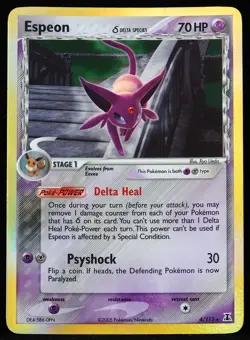 Espeon 4/113 LP Small Crease Ex Delta Species Pokemon Card - Image 1