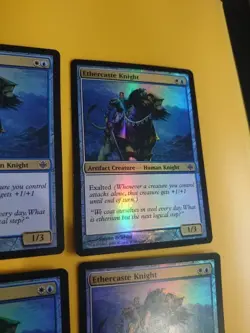 Ethercaste Knight Playset Human Alara Reborn. Magic the Gathering FOIL 4 Card. - Image 5