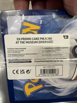 Pokemon Pikachu At The Museum x Natural History London Jumbo Card - Sealed x5 - Image 3