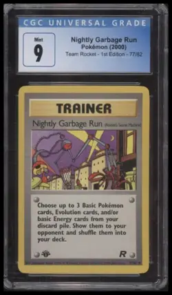 2000 TEAM ROCKET NIGHTLY GARBAGE RUN ROCKET'S SECRET MACHINE 77/82 1ST ED CSG 9 - Image 1