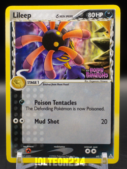 Pokemon TCG - Lileep Delta Species 68/110 EX Holon Phantoms Reverse Holo Vintage - Image 1