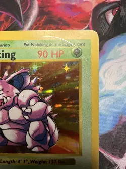 Nidoking 11/102 Holo Rare Base Set (Shadowless) Pokemon Card (HP) - Image 2