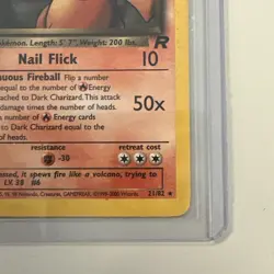 2000 Pokemon Rocket Non Holo Dark Charizard 21/82 Lightly Played - Image 5