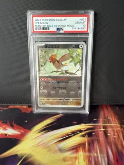 PSA 10 Spearow 021/165 MASTER BALL Reverse Holo Pokemon 151 Japanese GEM MINT - Image 1